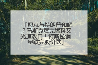 愿意与特朗普和解？马斯克爆完猛料又光速改口！特斯拉销量跌完股价跌