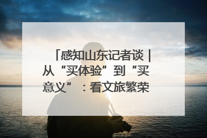 感知山东记者谈｜从“买体验”到“买意义”：看文旅繁荣背后的幸福新定义