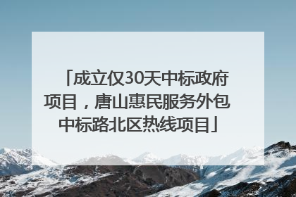 成立仅30天中标政府项目，唐山惠民服务外包中标路北区热线项目