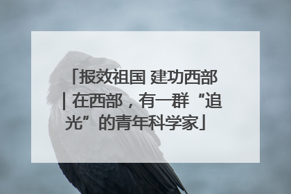 报效祖国 建功西部｜在西部，有一群“追光”的青年科学家