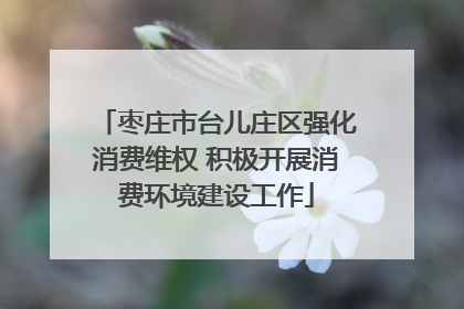 枣庄市台儿庄区强化消费维权 积极开展消费环境建设工作