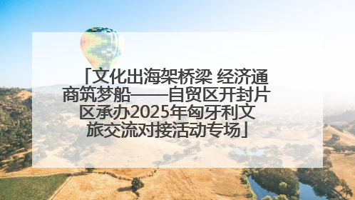 文化出海架桥梁 经济通商筑梦船——自贸区开封片区承办2025年匈牙利文旅交流对接活动专场