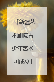 新疆艺术剧院青少年艺术团成立
