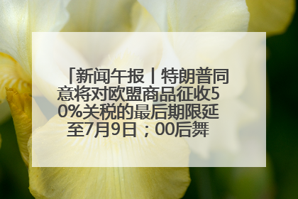 新闻午报丨特朗普同意将对欧盟商品征收50%关税的最后期限延至7月9日；00后舞蹈老师“花式”推介家乡岳阳>>