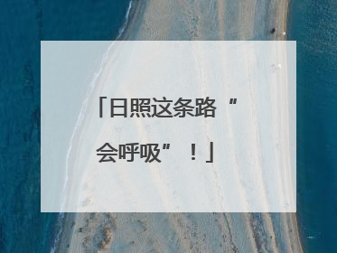 日照这条路“会呼吸”！