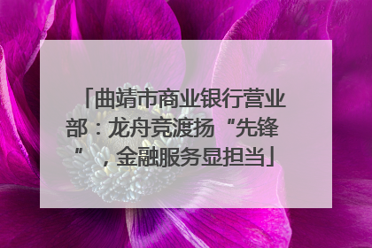 曲靖市商业银行营业部：龙舟竞渡扬“先锋”，金融服务显担当