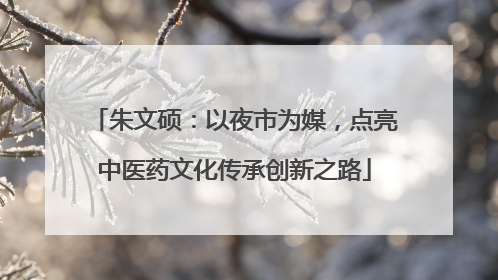 朱文硕：以夜市为媒，点亮中医药文化传承创新之路