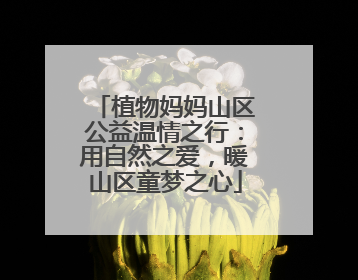 植物妈妈山区公益温情之行：用自然之爱，暖山区童梦之心