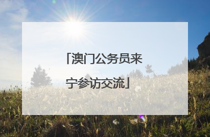 澳门公务员来宁参访交流