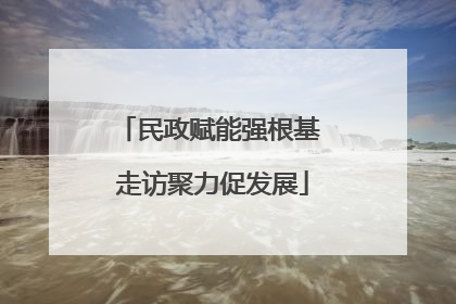民政赋能强根基 走访聚力促发展