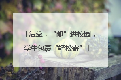 沾益：“邮”进校园，学生包裹“轻松寄”