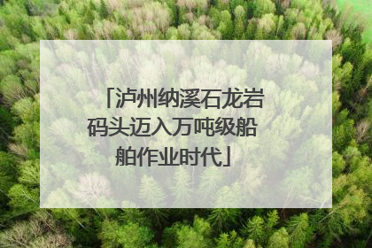 泸州纳溪石龙岩码头迈入万吨级船舶作业时代