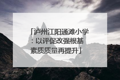 泸州江阳通滩小学：以评促改强根基 素质质量再提升