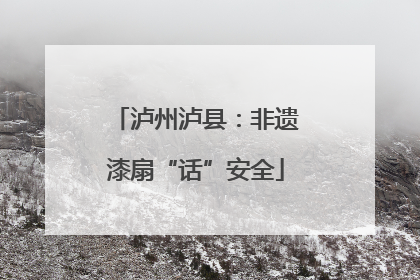 泸州泸县：非遗漆扇“话”安全