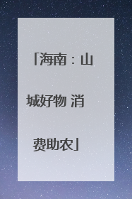 海南：山城好物 消费助农
