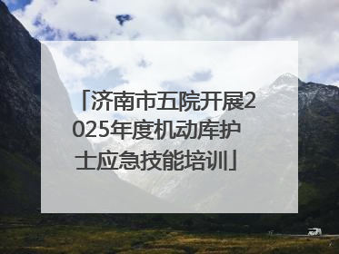济南市五院开展2025年度机动库护士应急技能培训