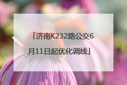 济南K232路公交6月11日起优化调线