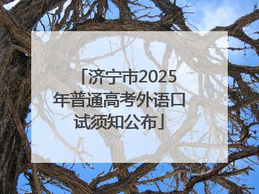 济宁市2025年普通高考外语口试须知公布