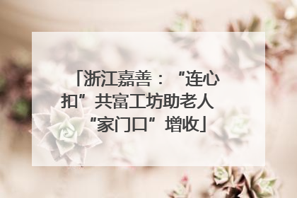 浙江嘉善：“连心扣”共富工坊助老人“家门口”增收