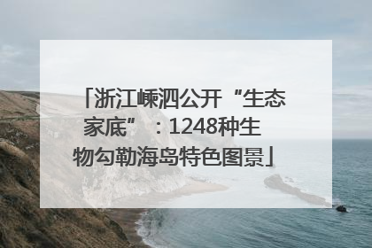 浙江嵊泗公开“生态家底”：1248种生物勾勒海岛特色图景