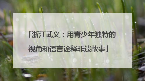 浙江武义：用青少年独特的视角和语言诠释非遗故事