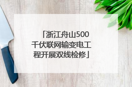 浙江舟山500千伏联网输变电工程开展双线检修