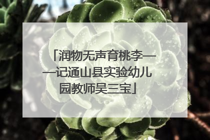 润物无声育桃李——记通山县实验幼儿园教师吴三宝
