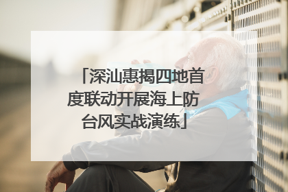 深汕惠揭四地首度联动开展海上防台风实战演练