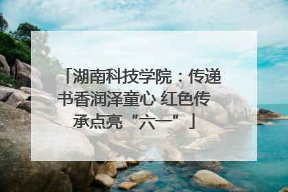 湖南科技学院：传递书香润泽童心 红色传承点亮“六一”