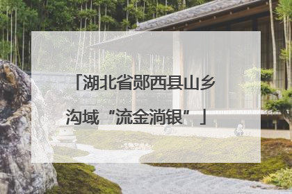 湖北省郧西县山乡沟域“流金淌银”