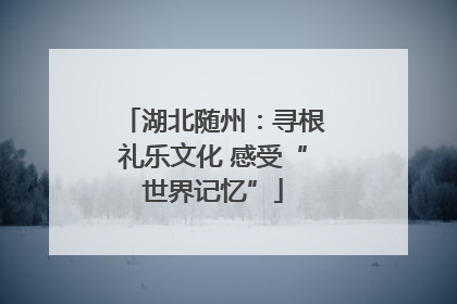 湖北随州：寻根礼乐文化 感受“世界记忆”