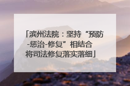 滨州法院：坚持“预防-惩治-修复”相结合 将司法修复落实落细