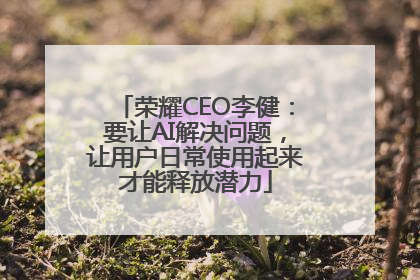 荣耀CEO李健：要让AI解决问题，让用户日常使用起来才能释放潜力
