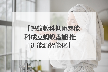 蚂蚁数科携协鑫能科成立蚂蚁鑫能 推进能源智能化
