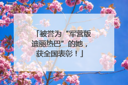 被誉为“军营版迪丽热巴”的她，获全国表彰！