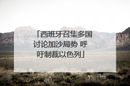 西班牙召集多国讨论加沙局势 呼吁制裁以色列