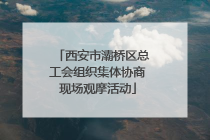 西安市灞桥区总工会组织集体协商现场观摩活动