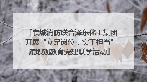 襄城消防联合泽东化工集团开展“立足岗位，实干担当”履职观教育党建联学活动