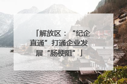 解放区：“纪企直通”打通企业发展“肠梗阻”