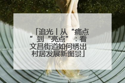 追光丨从“痛点”到“亮点”：看文昌街道如何绣出村居发展新图景