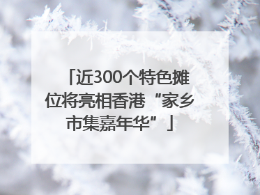 近300个特色摊位将亮相香港“家乡市集嘉年华”