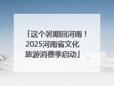 这个暑期回河南！2025河南省文化旅游消费季启动