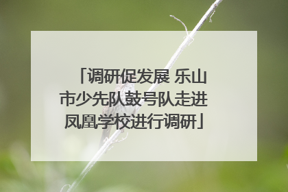 调研促发展 乐山市少先队鼓号队走进凤凰学校进行调研