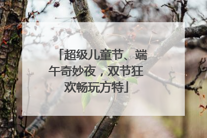超级儿童节、端午奇妙夜，双节狂欢畅玩方特