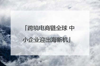跨境电商链全球 中小企业迎出海新机