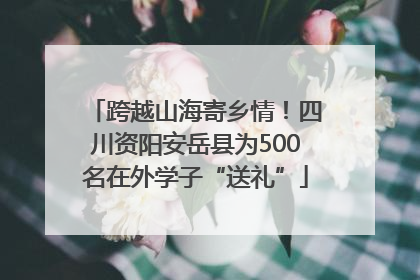 跨越山海寄乡情！四川资阳安岳县为500名在外学子“送礼”