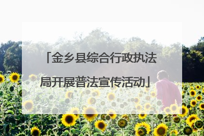金乡县综合行政执法局开展普法宣传活动