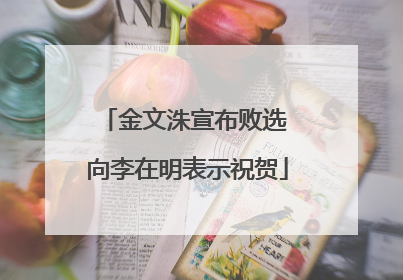 金文洙宣布败选 向李在明表示祝贺