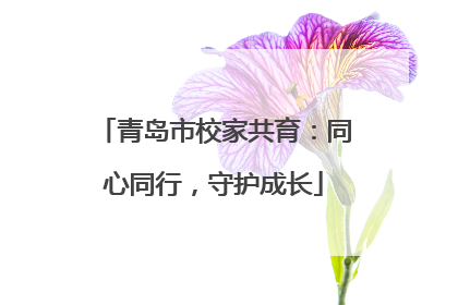 青岛市校家共育：同心同行，守护成长