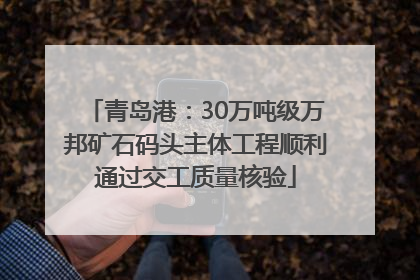 青岛港：30万吨级万邦矿石码头主体工程顺利通过交工质量核验